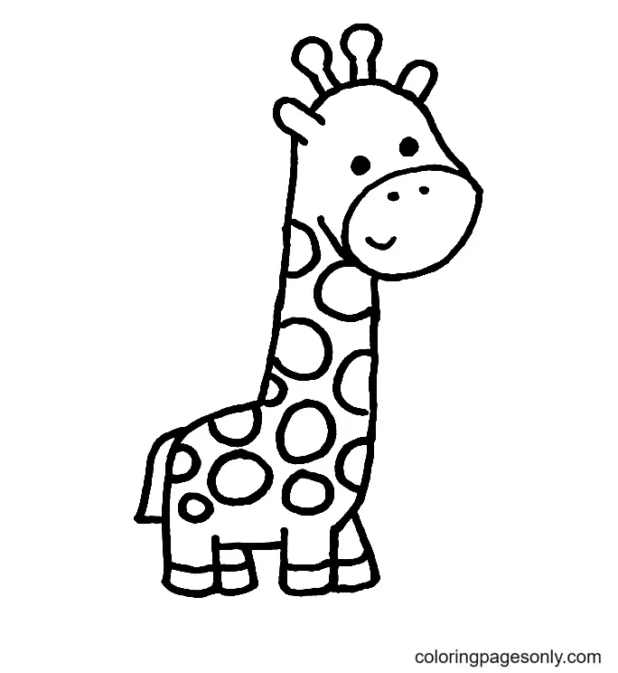Giraffen Ausmalbilder 4