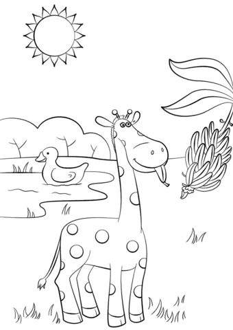 Giraffen Ausmalbilder 41