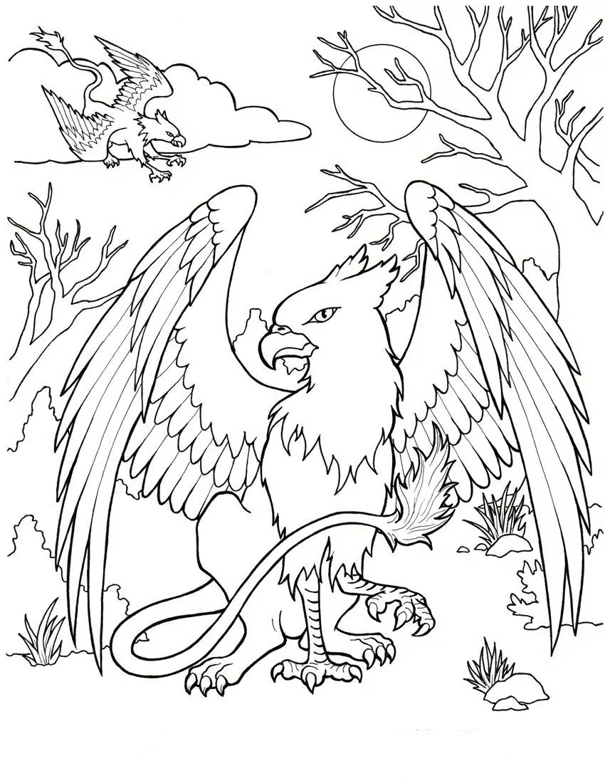 Griffin Coloring Page