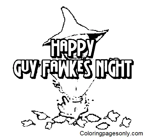 Guy Fawkes Night Coloring Pages