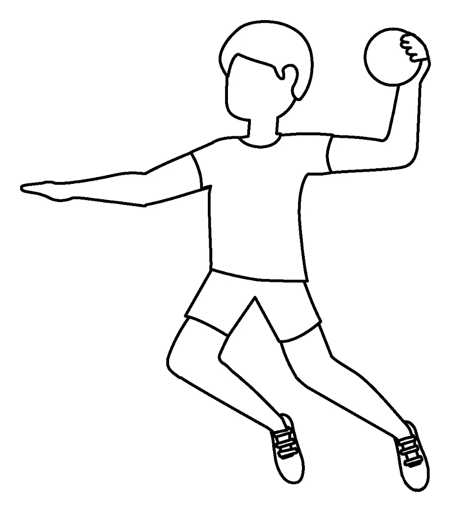 Handball Coloring Pages 17
