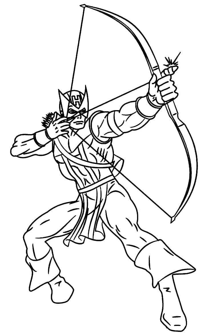 Hawkeye Para Colorear 14