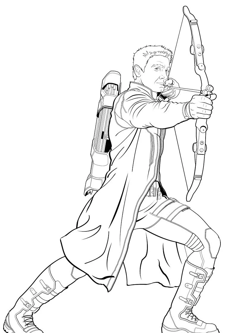 Hawkeye Para Colorear 3