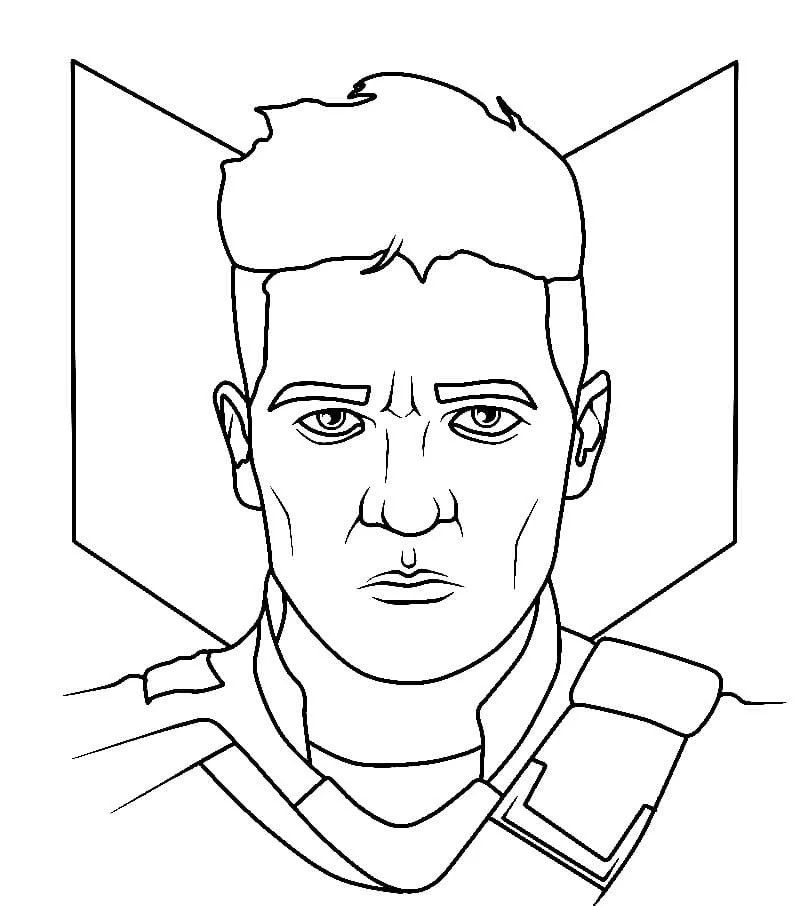 Hawkeye Para Colorear 5