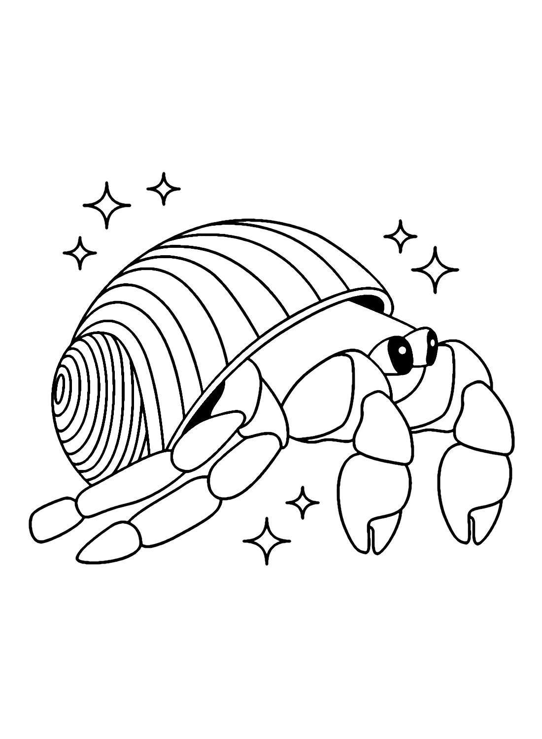 Einsiedlerkrebs Ausmalbilder 1