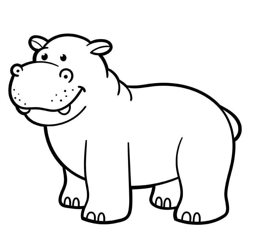 Hipopotamos Para Colorear 52