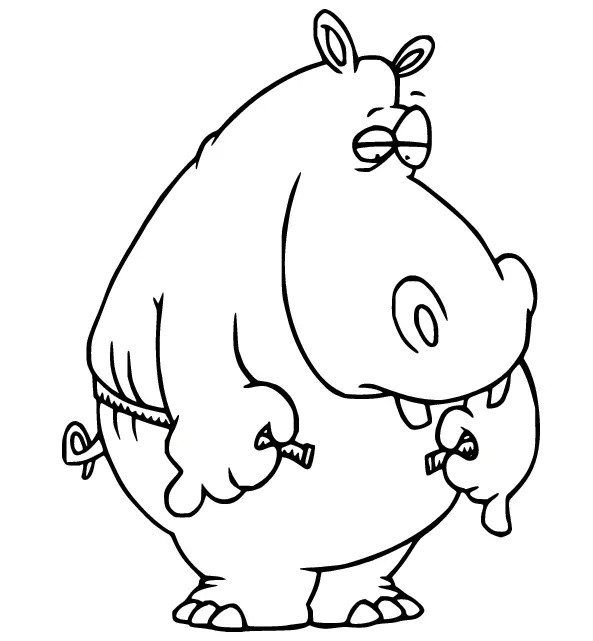 Hipopotamos Para Colorear 59