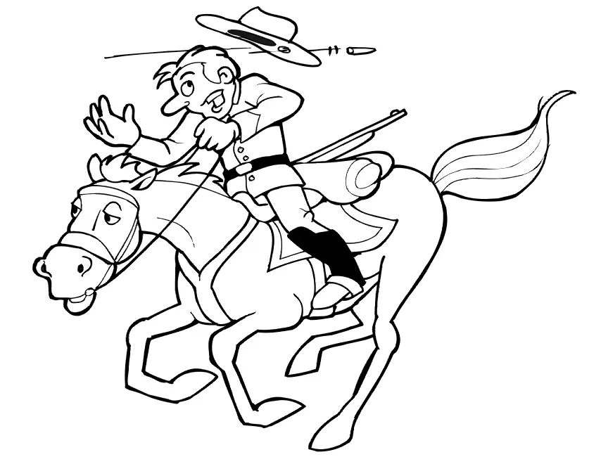Desenhos de Cavalo E Cavaleiro Para Colorir 16