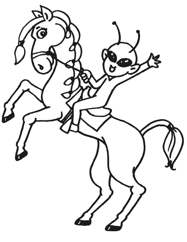 Desenhos de Cavalo E Cavaleiro Para Colorir 19