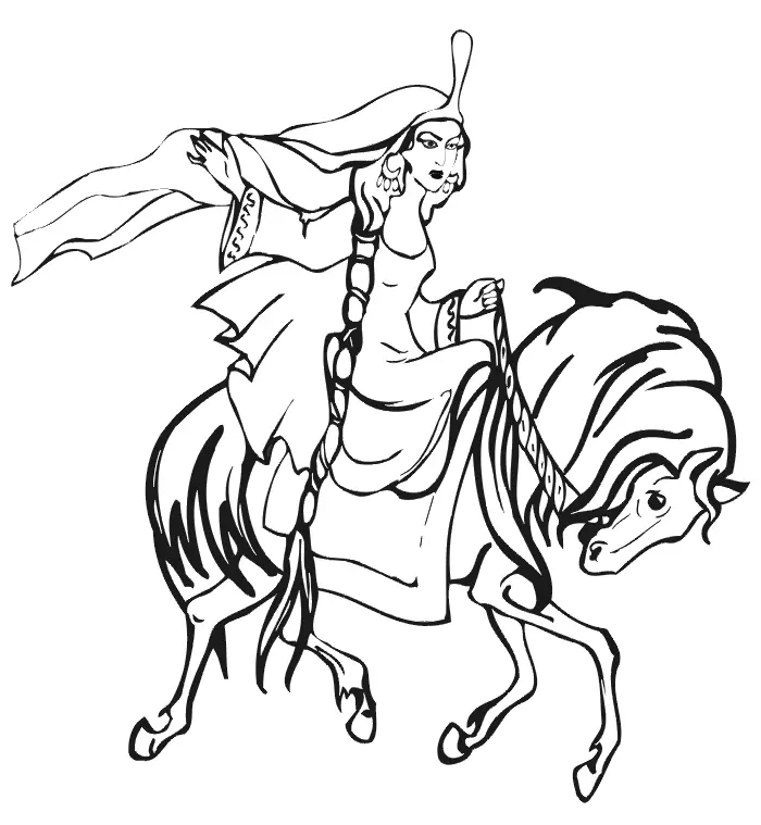 Desenhos de Cavalo E Cavaleiro Para Colorir 22