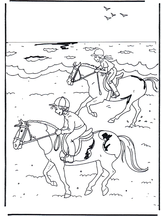 Desenhos de Cavalo E Cavaleiro Para Colorir 29