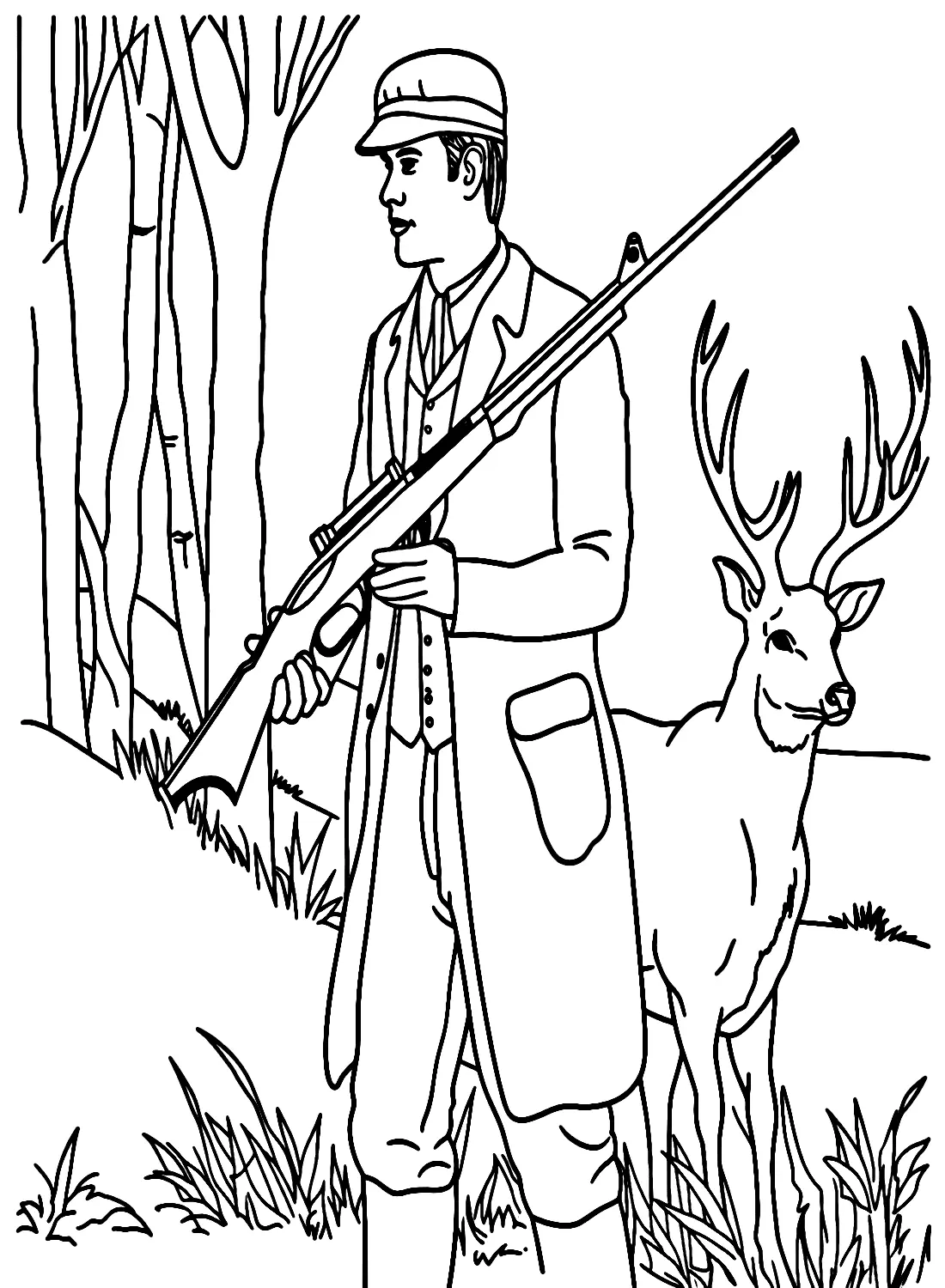 Desenhos de Caca Para Colorir 1