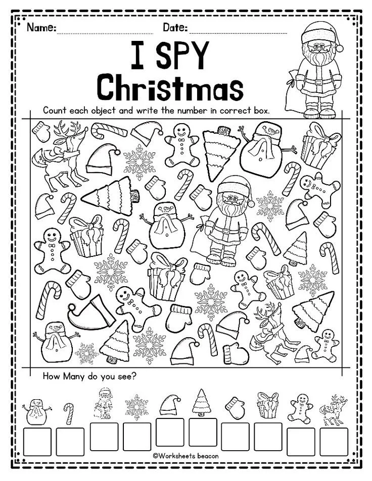 Desenhos de Eu Espio Natal Para Colorir 5