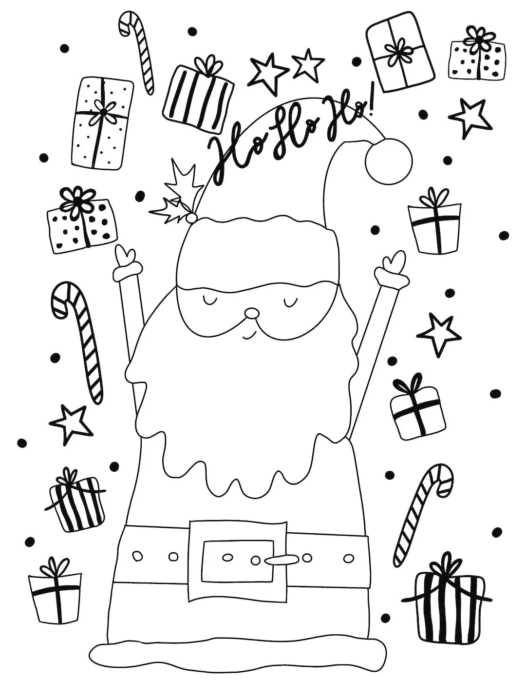 Desenhos de Eu Espio Natal Para Colorir 8