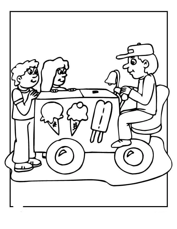Desenhos de Caminhao de Sorvete Para Colorir 41