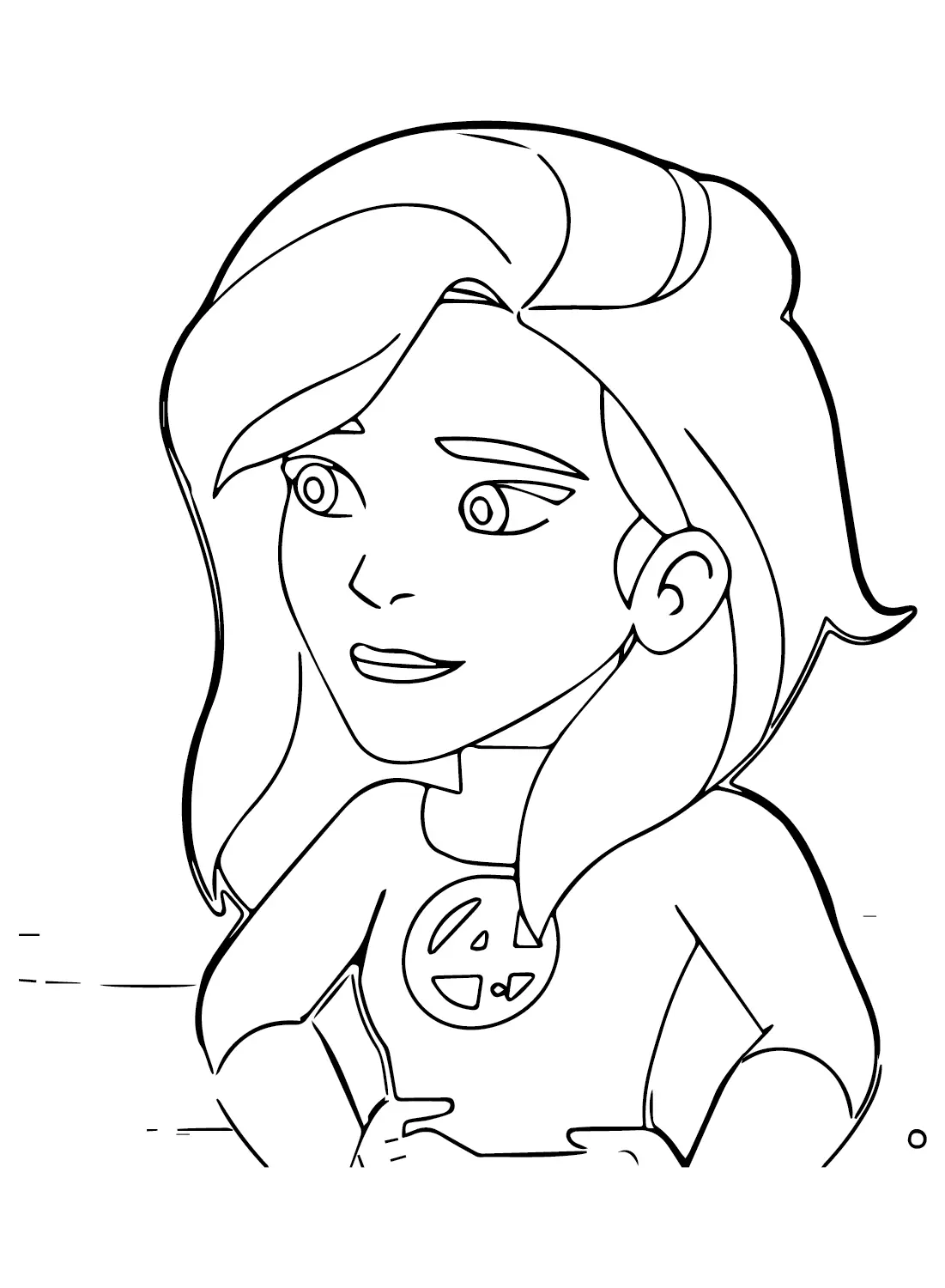 Desenhos de Mulher Invisivel Para Colorir 15