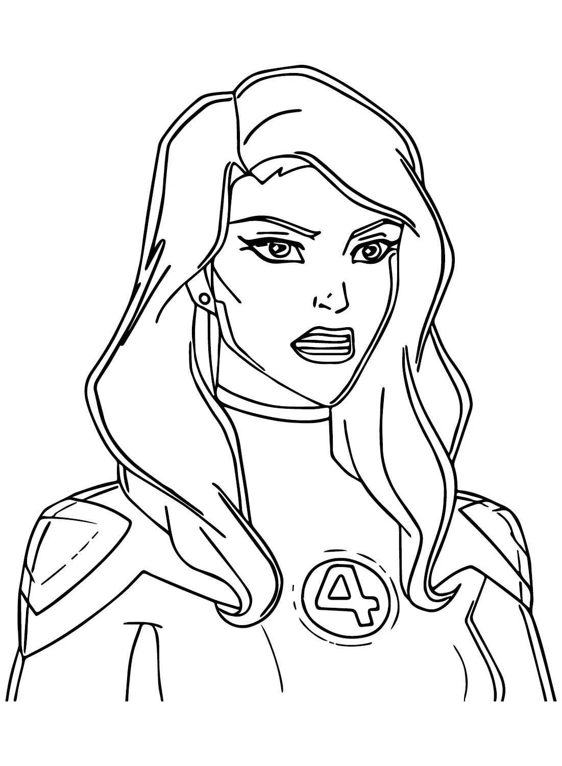 Desenhos de Mulher Invisivel Para Colorir 20