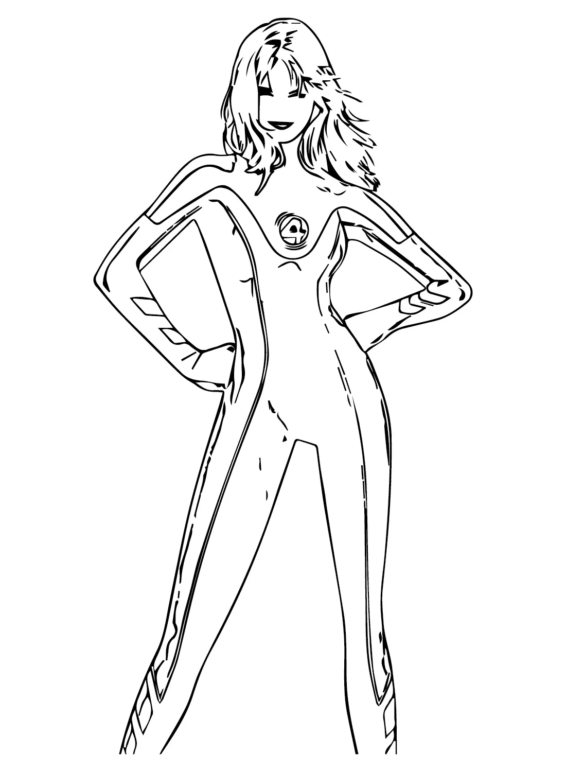 Desenhos de Mulher Invisivel Para Colorir 4