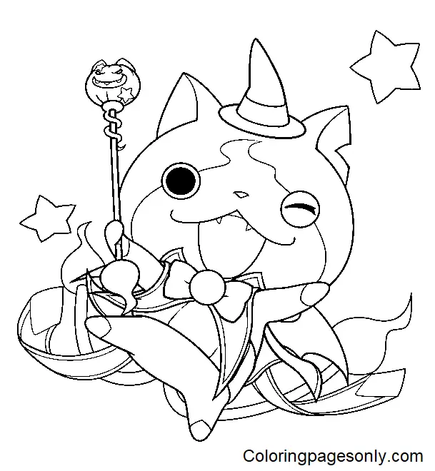 Jibanyan Para Colorear 3