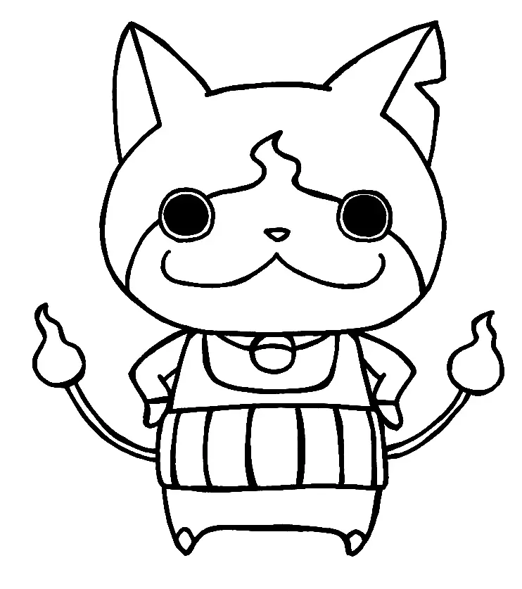 Jibanyan Para Colorear 7