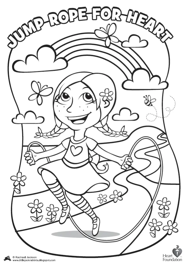Saltar La Cuerda Para Colorear 1