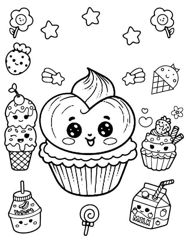 Kawaii Valentines Coloring Pages 10