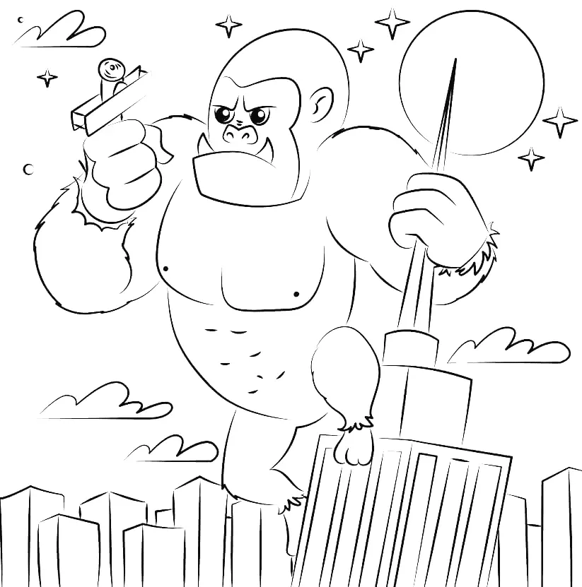 King Kong Ausmalbilder 12
