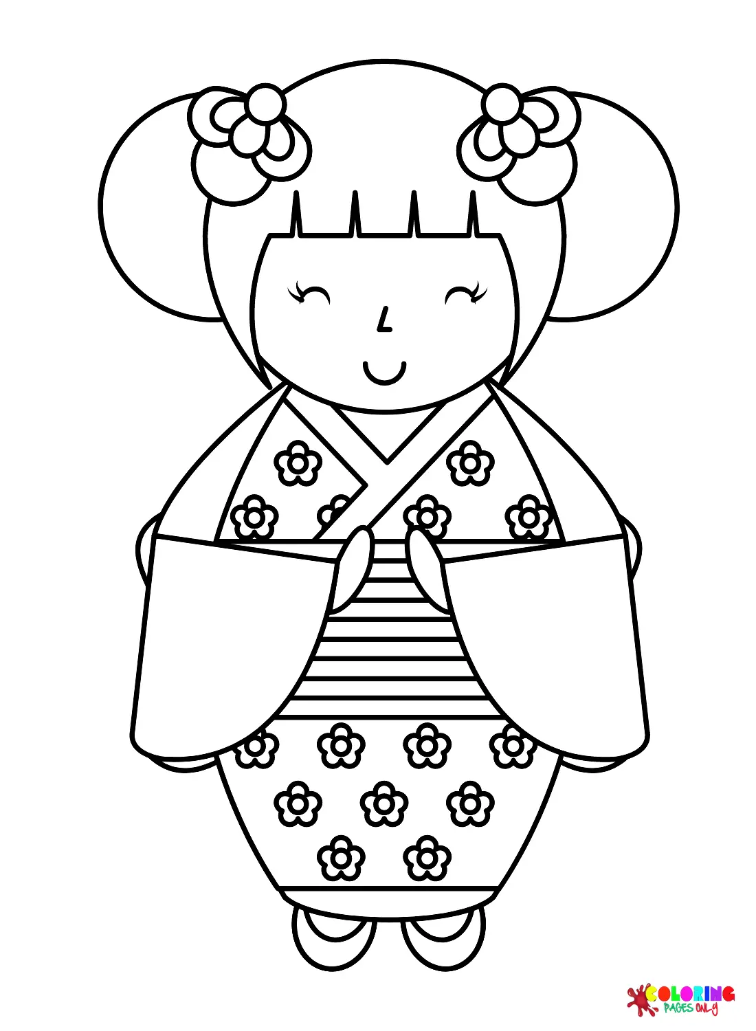 Kokeshi Doll Coloring Pages 21