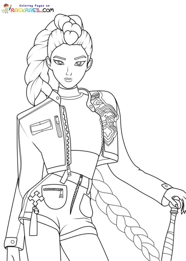 KPop Demon Hunters Para Colorir 2