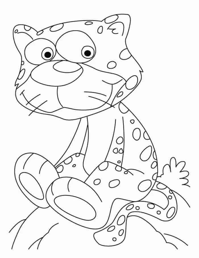 Desenhos de Leopardos Para Colorir 66