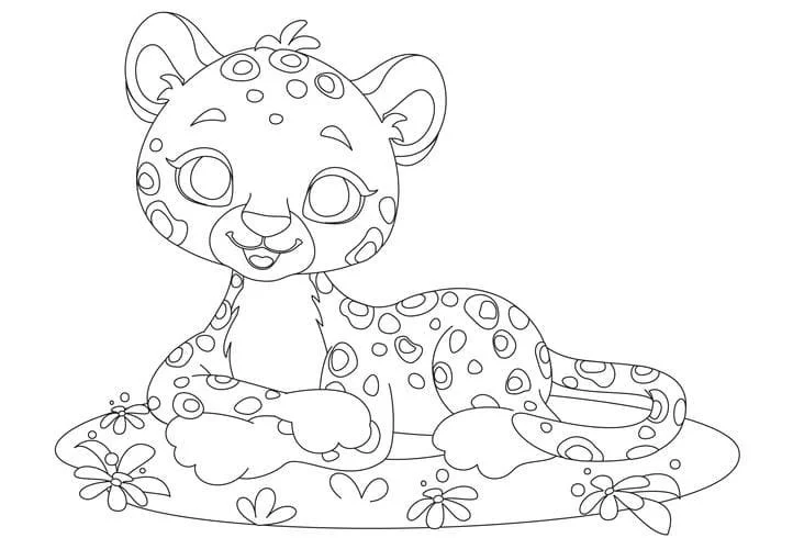 Desenhos de Leopardos Para Colorir 67