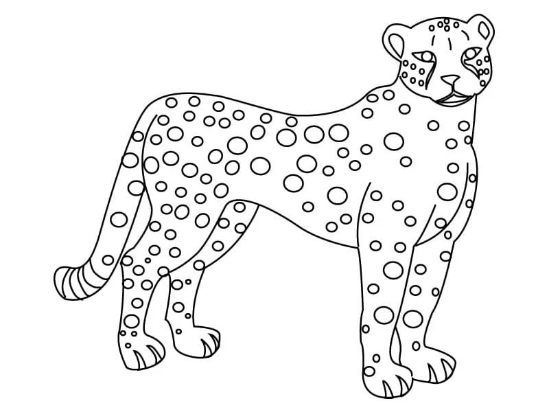 Desenhos de Leopardos Para Colorir 68