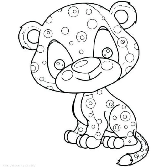 Desenhos de Leopardos Para Colorir 85