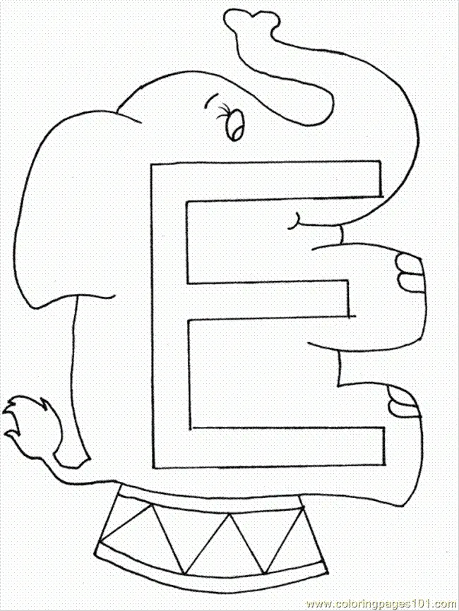 Letter E Coloring Pages 4