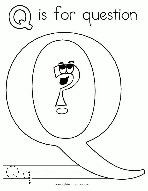 Buchstabe Q Ausmalbilder 2