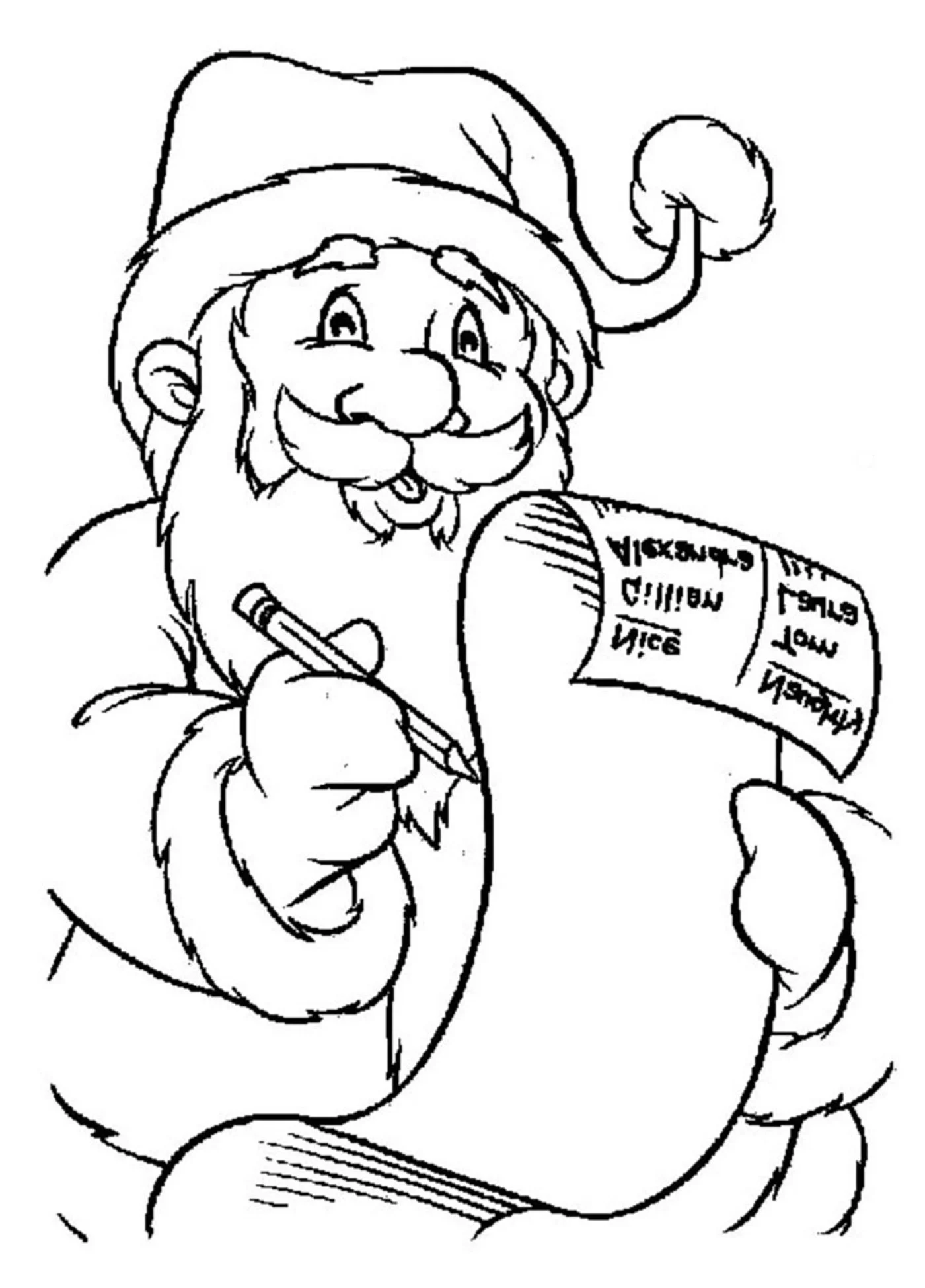 Brief an den Weihnachtsmann Ausmalbilder 10