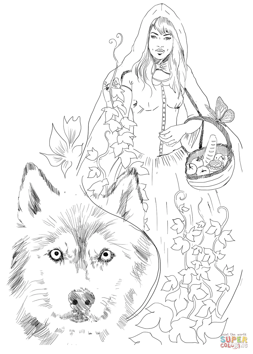 Little Red Riding Hood coloring pages 1