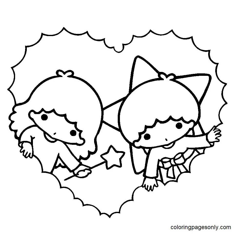 Little Twin Stars Coloring Pages 19