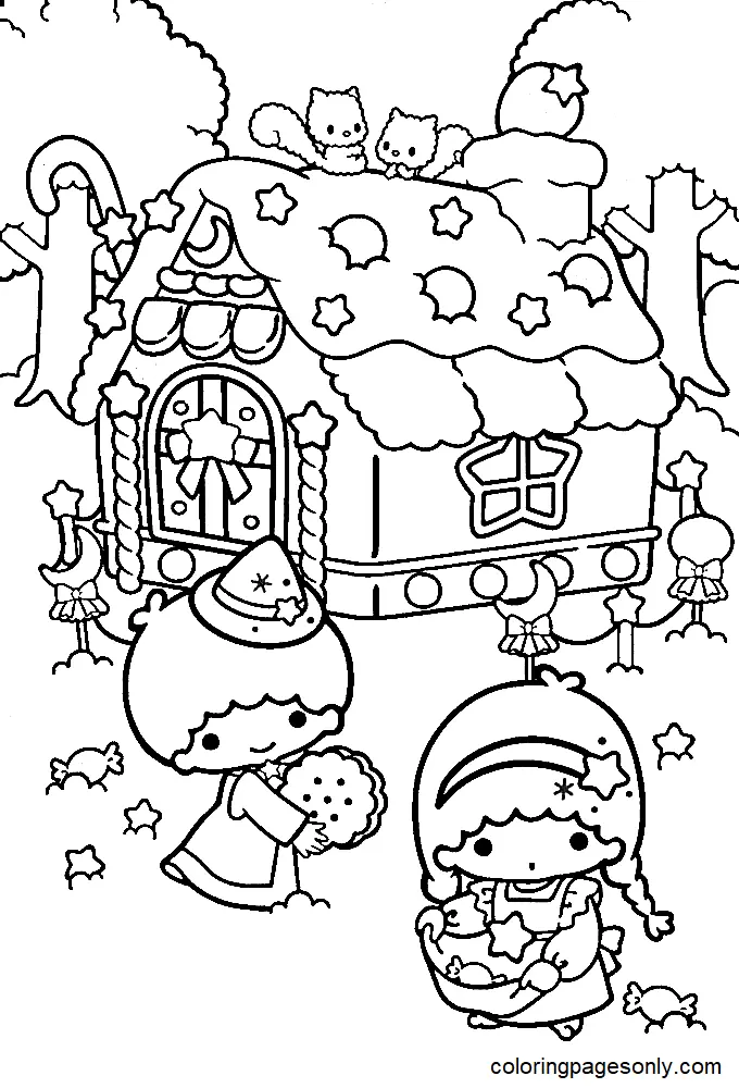 Little Twin Stars Coloring Pages 22
