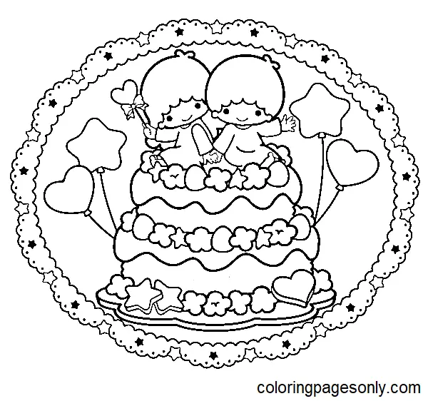 Little Twin Stars Coloring Pages 27
