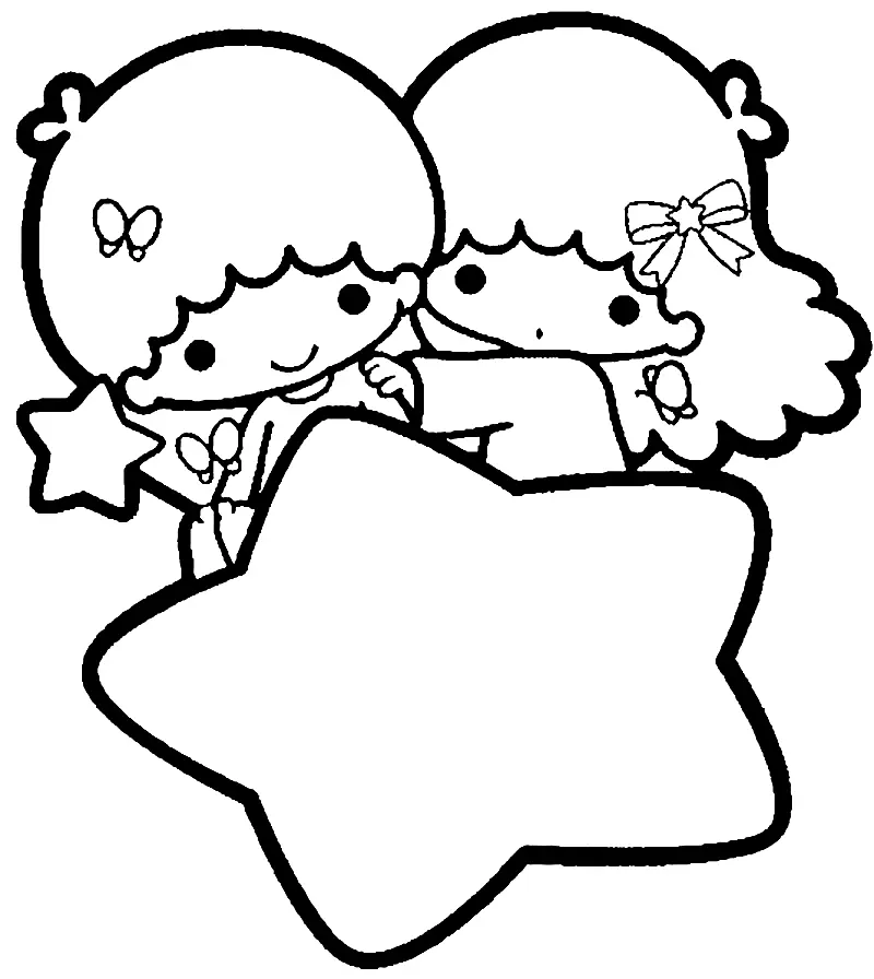Little Twin Stars Coloring Pages 32