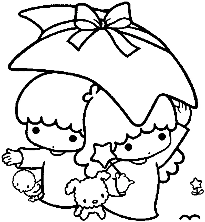 Little Twin Stars Coloring Pages 33