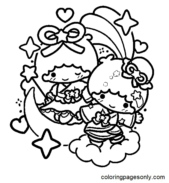 Little Twin Stars Coloring Pages 36