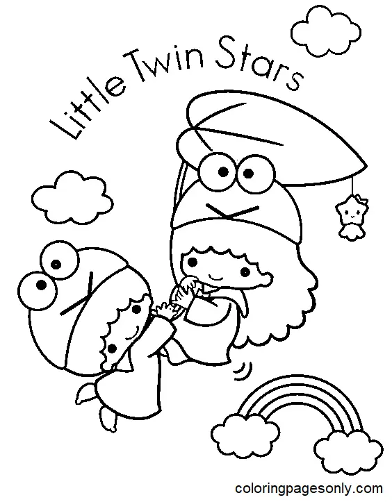 Little Twin Stars Coloring Pages 43