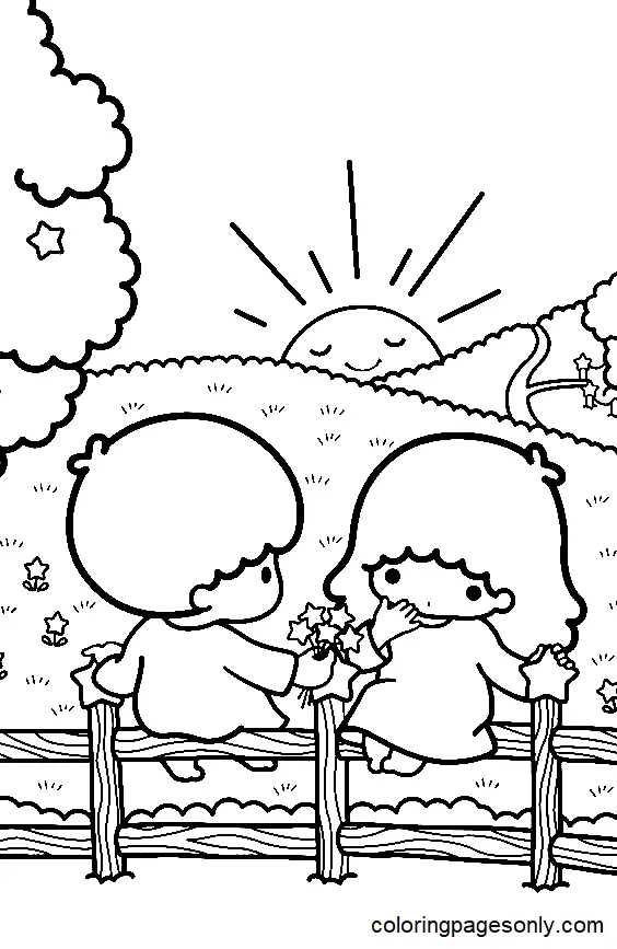 Little Twin Stars Coloring Pages 58
