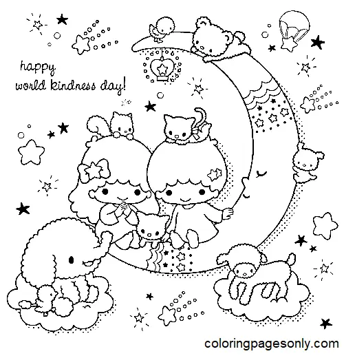 Little Twin Stars Coloring Pages 6
