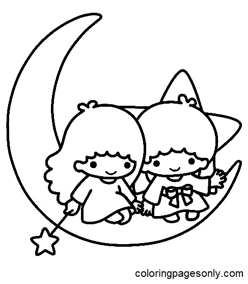 Little Twin Stars Coloring Pages 8