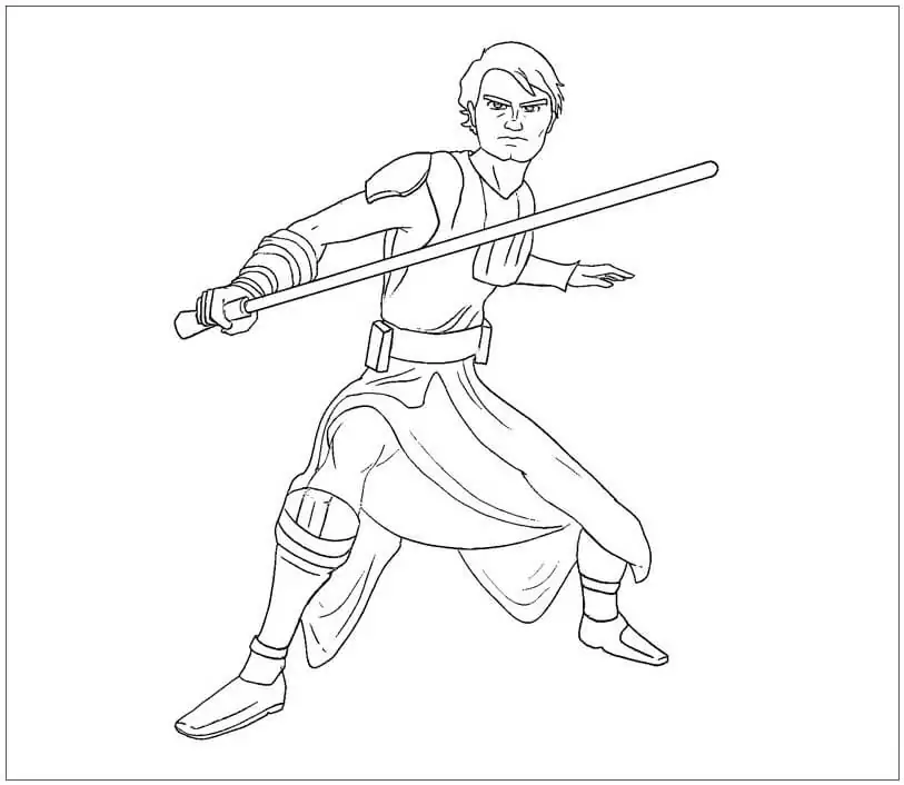 Luke Skywalker Para Colorear 7