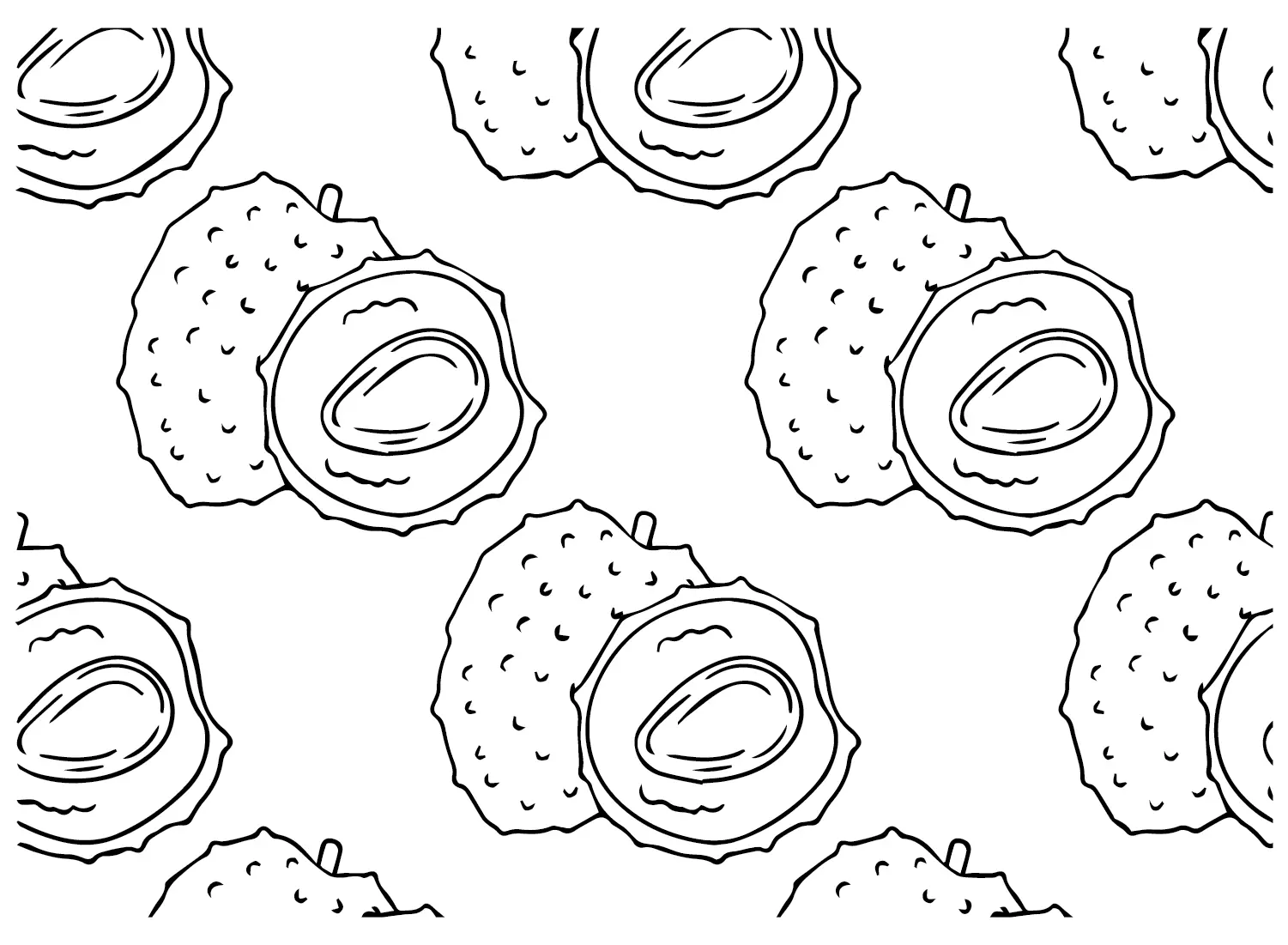 Lychee Ausmalbilder 2