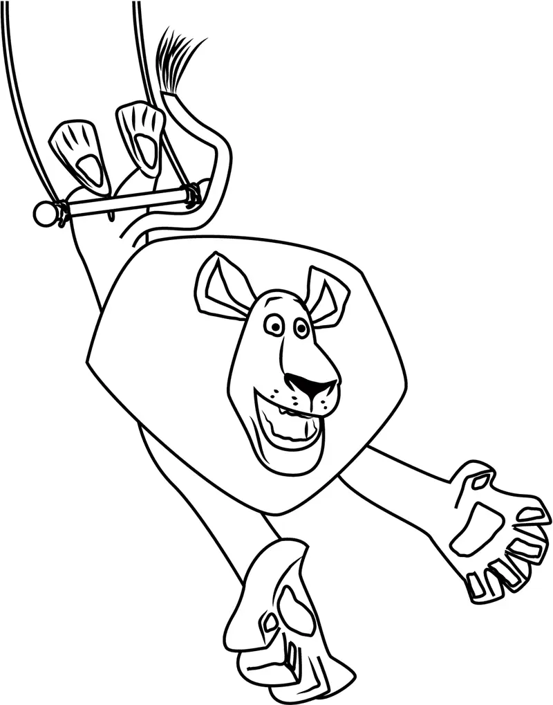 Madagascar Para Colorear